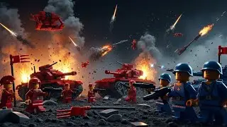 LEGO World War Battle | Red Army Invades Blue Land and Faces Total Defeat