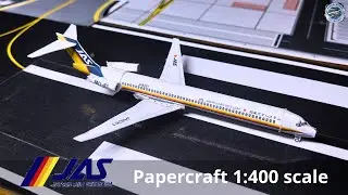 [PAPERCRAFT] MC Donnell Douglas MD-81 JAS Airlines JA8261 1:400 Scale