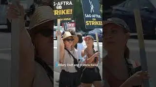 These Hollywood stars are protesting on the picket lines with striking SAG-AFTRA actors #shorts