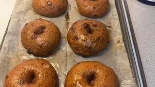 Bagels de harina integral pasas y canela riqu&iacute;simos 