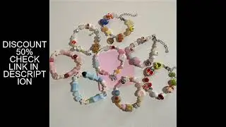 Kpop Harajuku Aesthetic Butterfly Love Star Ceramic Glass Acrylic Beaded Bracelet Girl 2000s EMO Cha