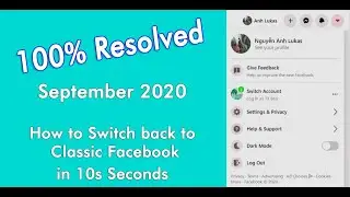 10 seconds & 100% success - Switch to Classic Facebook Missing? How to switch back to Classic FB in