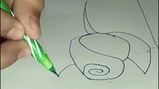 Drawing #rose from #letter S #viralvideo #video #artandcraft #animedrawing #rosedrawing 