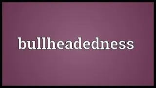 Bullheadedness Meaning