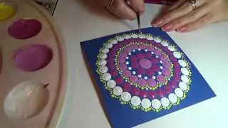 Dot painting mandala. Acrylic Painting. Little №19