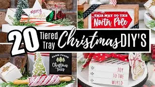 20 Shockingly Easy DIY Tiered Tray Christmas Decor Ideas