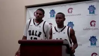 UALR Trojans Courtney Jackson and D'Andre Williams talk about win over Northwestern State