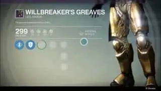 Destiny Titan Raid Gear - Crota's End - Willbreaker's Greaves!