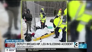 Gaston County deputy seriously injured while sledding during winter storm