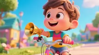 Bicycle Bell and Racing Feet | Kids Bike Adventure Song | Pedal, Ring, and Race Rhyme