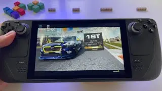 GRID (2019) - Steam Deck handheld gameplay | Vulkan, high graphics