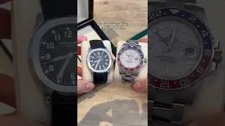 Patek Philippe Aquanaut VS Rolex Pepsi Meteorite 🤩 #rolex#patekphilippe#watches#vs#shorts
