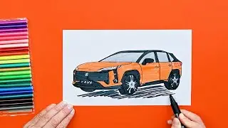 How to draw Toyota RAV4 SUV car