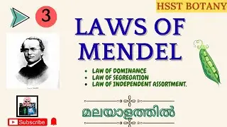 Mendel's laws of Inheritance Explained| Malayalam |