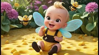 Little Bees Buzzing in Candy Garden | Fun Bee Nursery Rhyme for Kids | Sweet Garden Adventure