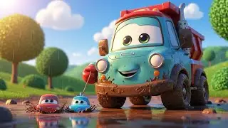 A Muddy Toy Truck Delivers Toys 🚚💦 | Fun Rainy Day Nursery Rhymes for Kids