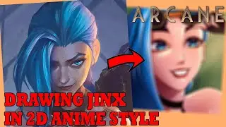Drawing JINX from Arcane in ANIME style | Medibang Paint Pro | Digital Painting | ABS ART