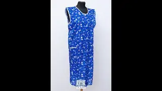 Kittel Nr. 215 - Polyesterkittel mit Schmetterlingsmuster I Blau gemustert I Gr. 40 #shorts