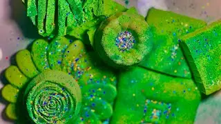 Iron oxide deep dyed Green c.w lovely @Dreamyasmr-l8m | Asmr |Gym Chalk crush | satisfying video 💚🍀.