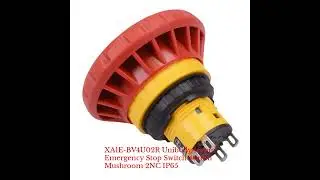 XA1E-BV4U02R Unibody 16mm Emergency Stop Switch 40mm Mushroom 2NC IP65