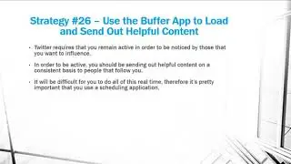 Twitter - Use The Buffer App to Schedule Tweets