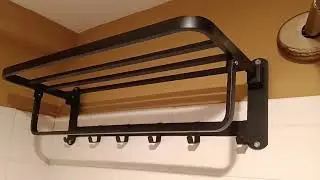 Wall Mount Towel Rack with Towel Bar Holder Foldable Towel Shelf Review, Stainless steel foldable
