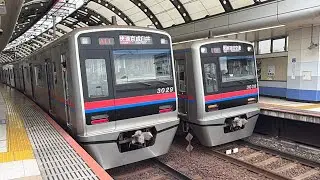 [新行き先同士] 京成3000形 3029編成 快速 京成臼井行きと3038編成 快速 羽田空港行き 本線 京成船橋にて