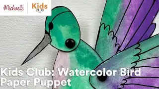 Online Class: Kids Club: Watercolor Bird Paper Puppet | Michaels