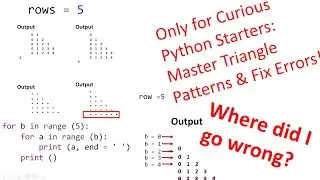 Common Mistakes in Right Triangle Pattern Printing | Python Programming (Tamil)