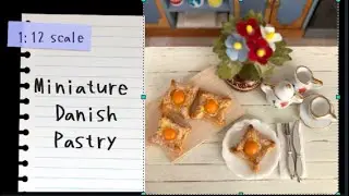 1:12 Miniature Danish Apricot Pastry