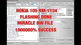 Nokia 105 rm 1134 flashing bin file with miracle 2.27a without box 100% done