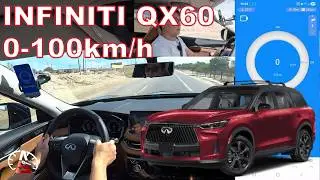 Infiniti QX60 - 0 a 100km/h (0-62MPH) y Frenado #dragy