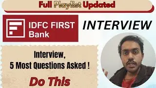 IDFC Bank Interview Questions & Answers🔥 Top 5 Most Asked Questions😍 Job Preparation #bankerslife 