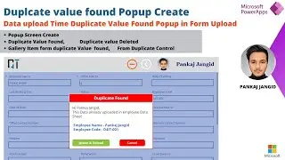 Duplicate find Popup in PowerApps Gallery - Form Data upload