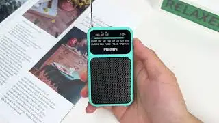 PRUNUS J-555 &ndash; Portable AM/FM radio with USB-C charging, back clip, flashlight, and great reception.