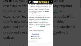 Realme March 2023 Security Update Is Now Available For These Devices &ndash;#shorts #youtubeshorts #realme