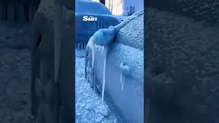 Cars encased in ICE as -20C temperatures hit China