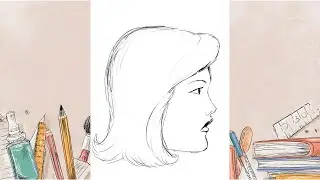Drawing female profile using the Marvel Way