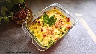 Creamy Veg Au Gratin Recipe | Baked Vegetables in White Sauce | Restaurant Style Cheesy Veg Bake