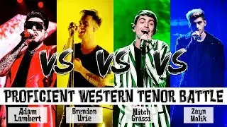The Western Tenor Vocal Battle - ALL REGISTERS Adam Lambert VS Brendon Urie VS Mitch Grassi VS Zayn