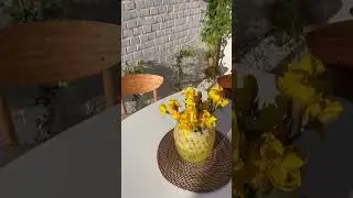 A cozy outdoor dining area💛