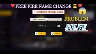 How To Fix Nickname Already Exists Problem 2025 || Free Fire Name Already Exists Problem 😢