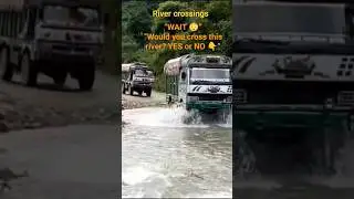BIG TRUCK vs RIVER 🌊😱 | One Mistake = Gone#rivercrossing #bigtruck #offroad #dangerousroad #4x4truck