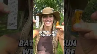 Start Fire with Gum Wrapper & Battery