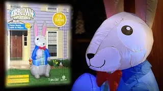 2022: Gemmy Airblown Inflatable 'Dapper' Easter Bunny Review [4K]