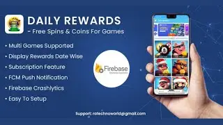 Daily Rewards Free Spins & Coins For Games Source Code Download || Earning App Source Code Download