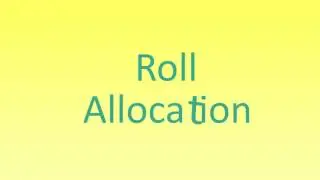 ThreadSol Roll Allocation