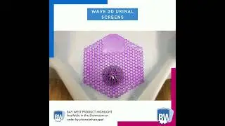 Ultimate splash control! The 3D Wave urinal screen.