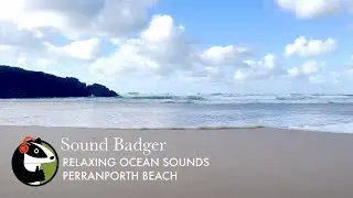 Perranporth Beach, Cornwall | Relaxing ocean white noise  (4k Nature Sounds)