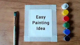 Easy poster colour painting for beginners | acrylic painting ideas | simple scenery drawing